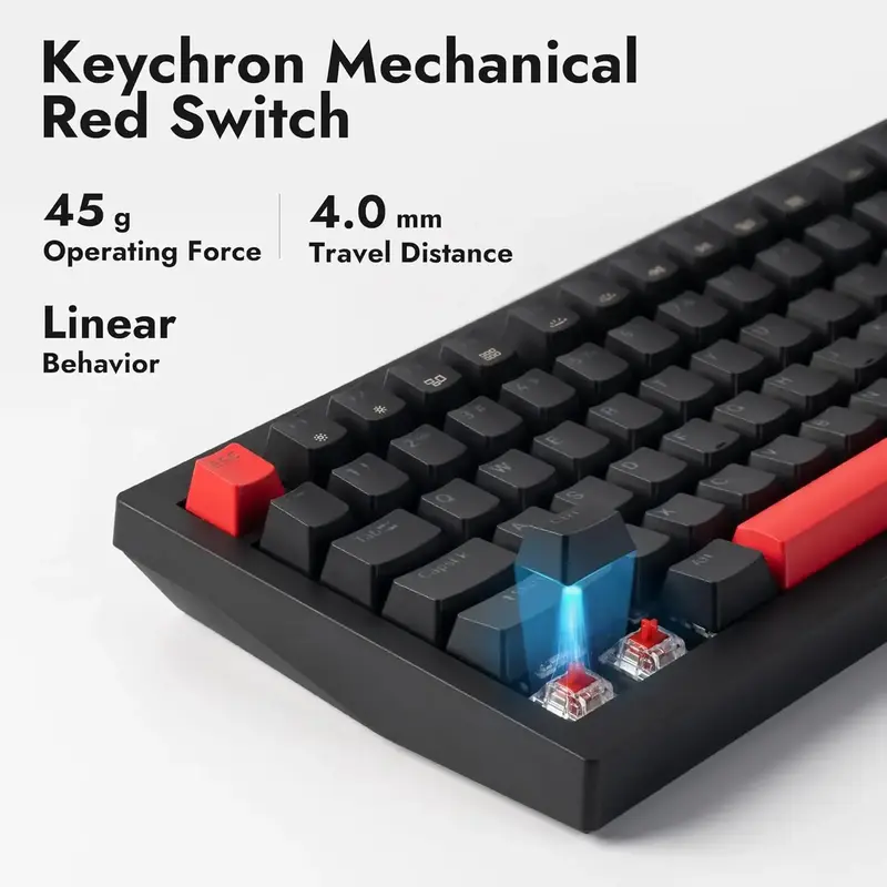 Клавиатура проводная Keychron Red Lemokey X4 84Key Black - фото - №6