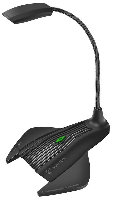 Мікрофон Vertux VertuMic-1 LED, USB Black (vertumic-1.black) - фото - №0