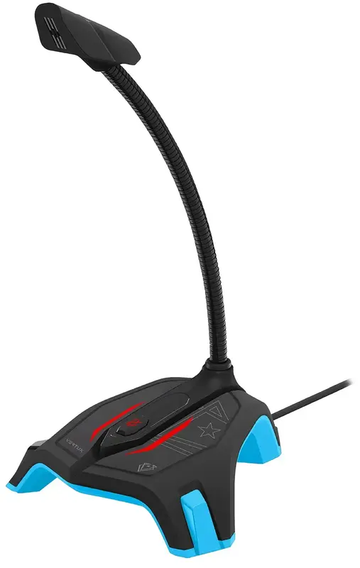 Мікрофон Vertux VertuMic-1 LED, USB Blue ( streamer-2.blue) фото