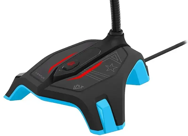 Мікрофон Vertux VertuMic-1 LED, USB Blue ( streamer-2.blue) фото