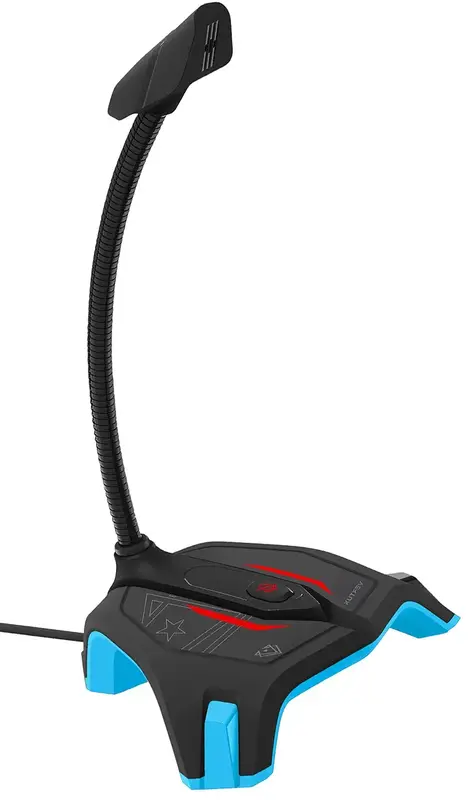 Мікрофон Vertux VertuMic-1 LED, USB Blue ( streamer-2.blue) фото