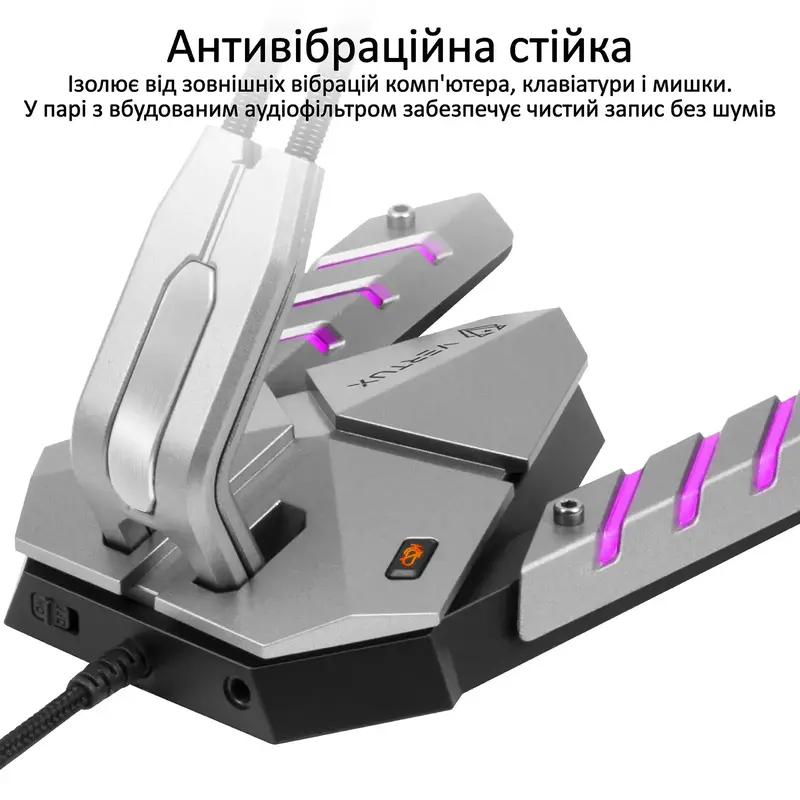 Мікрофон Vertux Streamer-3 LED, USB Grey ( streamer-3.grey) - фото - №3