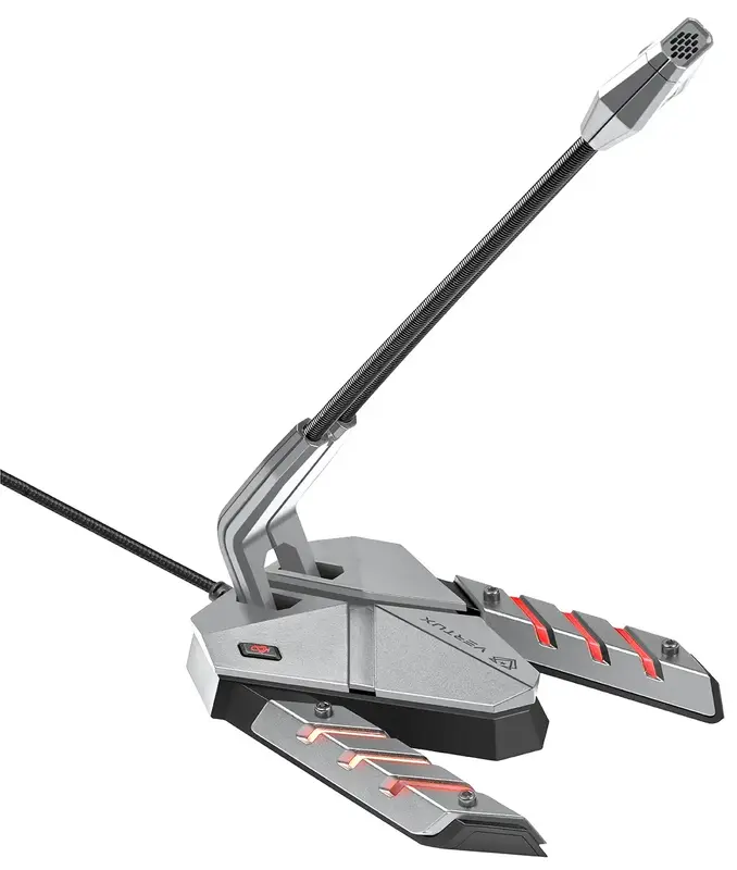 Мікрофон Vertux Streamer-3 LED, USB Grey ( streamer-3.grey) - фото - №0