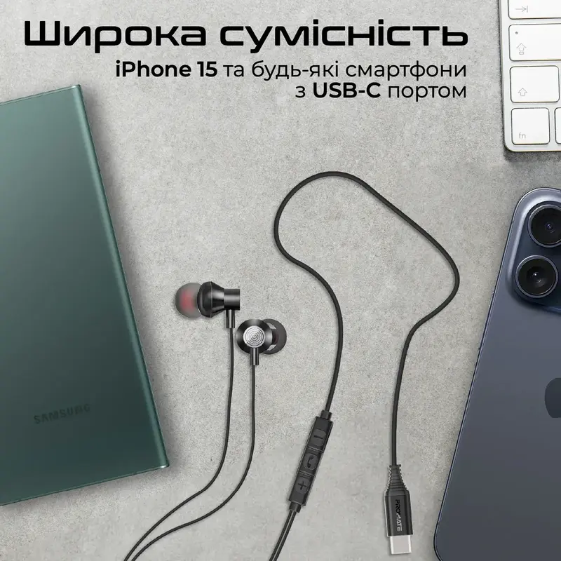 Навушники Promate Silken-C Black (silken-c.black) - фото - №7