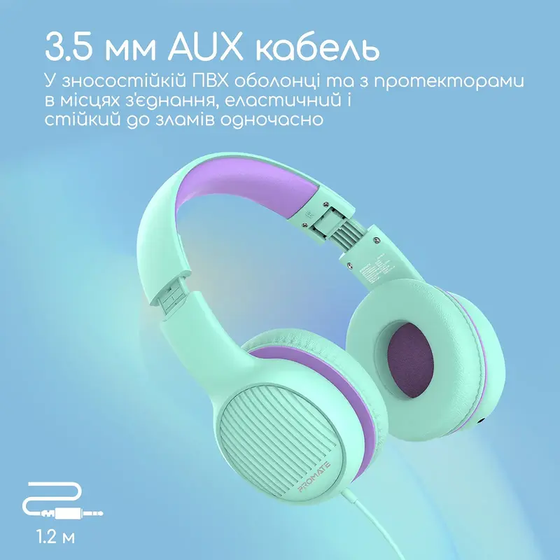 Навушники Promate Simba (simba.emerald) - фото - №5