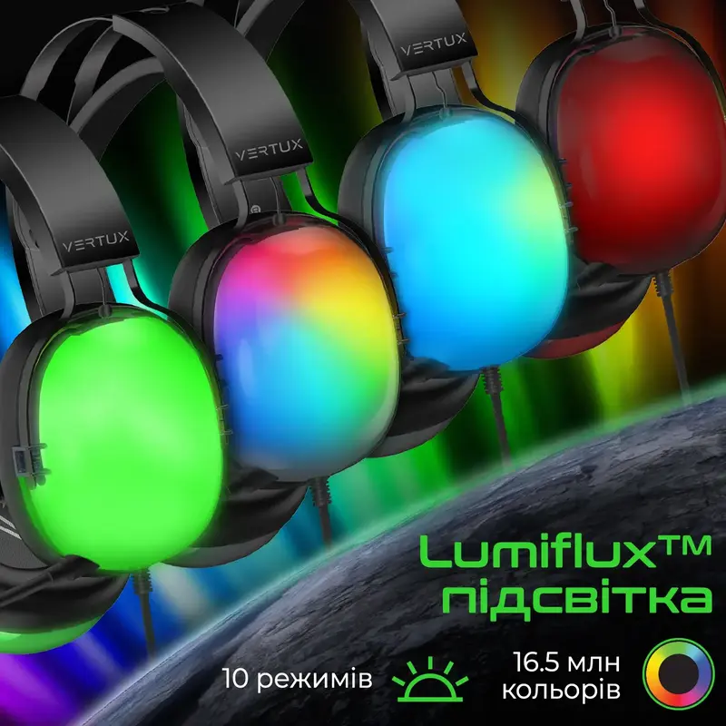 Навушники Vertux Sirius 7.1 USB Black (sirius.black) - фото - №2