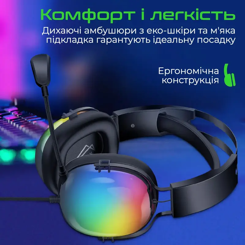 Навушники Vertux Sirius 7.1 USB Black (sirius.black) - фото - №4