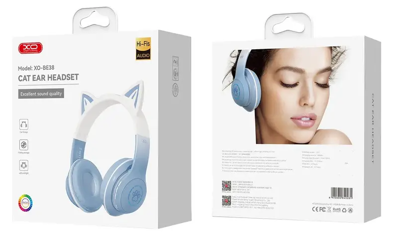 Навушники XO BE38 Blue (BE38.blue) - фото - №4