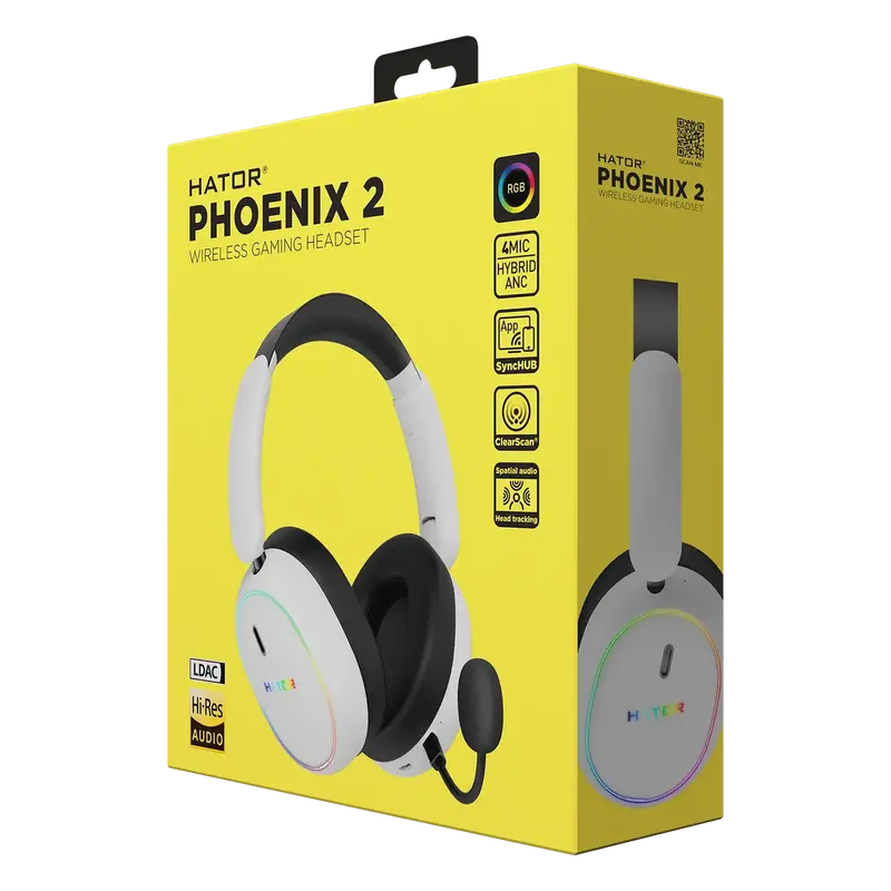 Гарнитура игровая HATOR PHOENIX 2 Hi-Res (ESH41) White фото