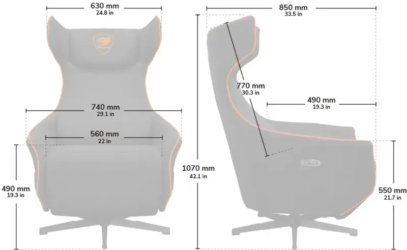 Игровое кресло Cougar MAGUS black фото