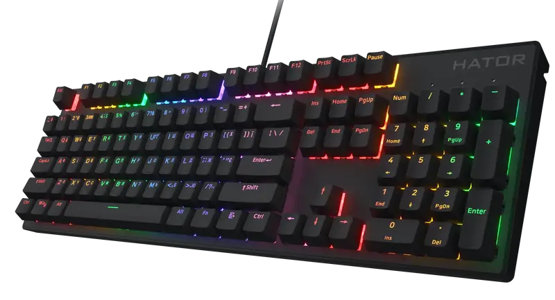 Клавіатура механічна HATOR Icefall Mecha Rainbow (HTK104UA) Black - фото - №2