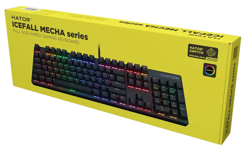 Клавіатура механічна HATOR Icefall Mecha Rainbow (HTK104UA) Black - фото - №6