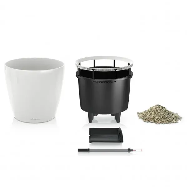 Вазон Lechuza CLASSICO Premium LS 50, d50xh47 белый 16100 - фото - №1