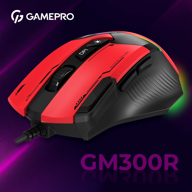 Ігрова комп'ютерна миша GamePro GM300R Red/Black - фото - №4