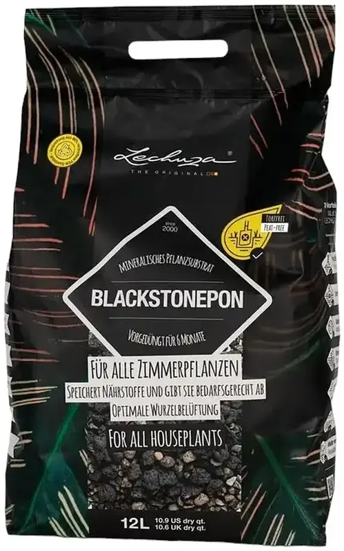 Субстрат Lechuza з біовугіллям BLACKSTONE PON 12 л 19556 - фото - №0