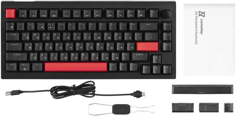 Клавиатура проводная Keychron Brown Lemokey X4 84Key Black фото
