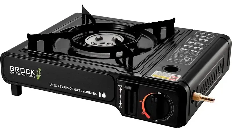 Плита настольная газовая BROCK PSG 001 BK - фото - №0