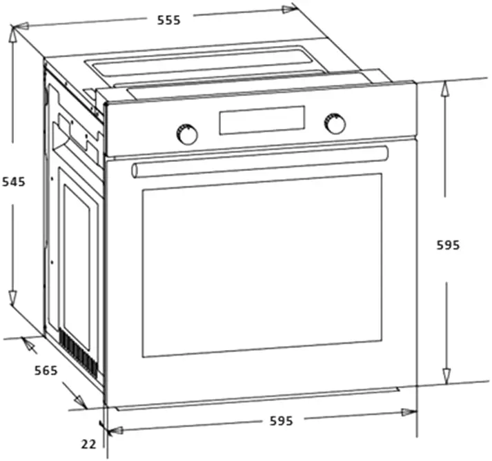 Духова шафа електрична HEINNER HBO-S569LDTGC-GBK - фото - №1