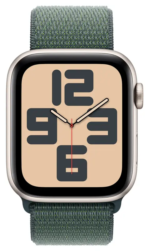 Apple Watch SE GPS + Cellular 40mm Starlight Aluminium Case with Lake Green Sport Loop - фото - №1