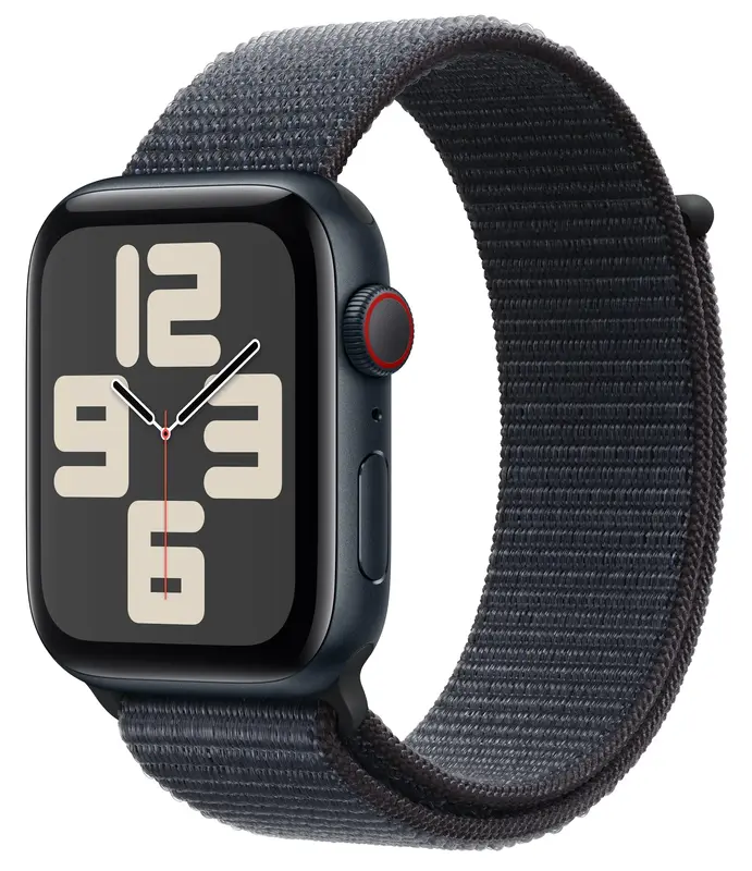 Apple Watch SE GPS + Cellular 44mm Midnight Aluminium Case with Ink Sport Loop - фото - №0