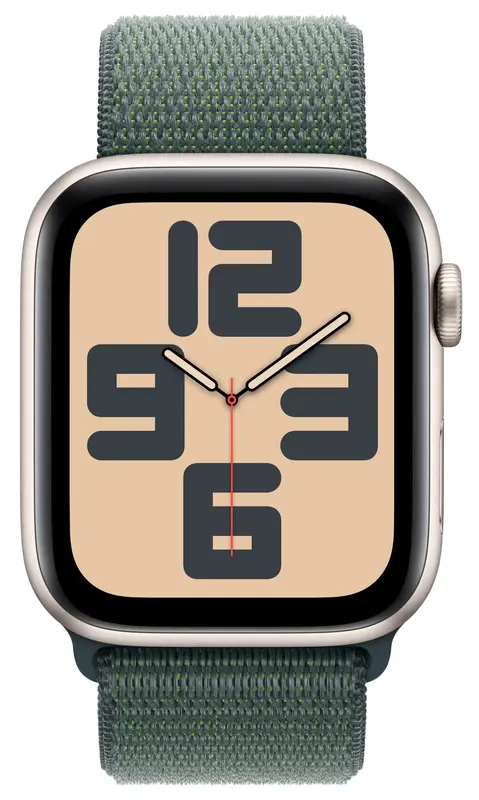 Apple Watch SE GPS + Cellular 44mm Starlight Aluminium Case with Lake Green Sport Loop - фото - №1