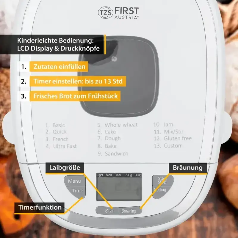 Хлібопічка First Austria FA-5150-3 - фото - №6