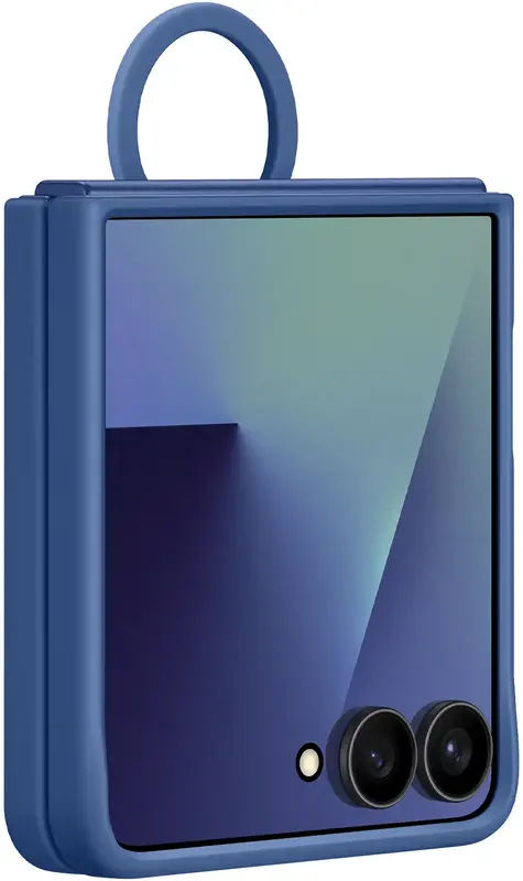 Чохол для Samsung Flip 7 Ring Case (Silicone) Blue (EF-PF766TNEGUA) - фото - №3