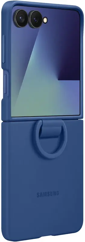 Чохол для Samsung Flip 7 Ring Case (Silicone) Blue (EF-PF766TNEGUA) - фото - №4