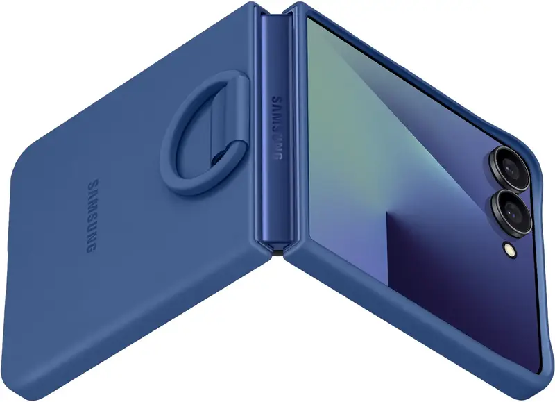 Чохол для Samsung Flip 7 Ring Case (Silicone) Blue (EF-PF766TNEGUA) - фото - №5
