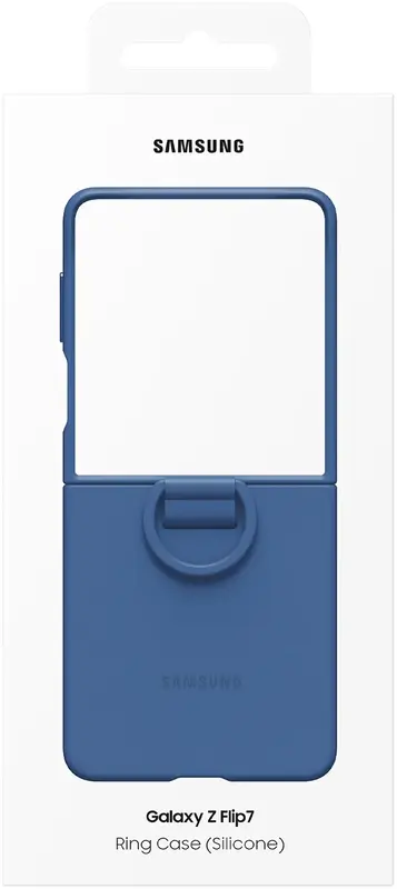 Чохол для Samsung Flip 7 Ring Case (Silicone) Blue (EF-PF766TNEGUA) - фото - №7