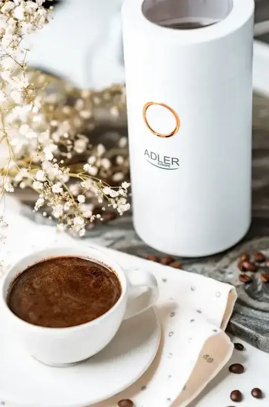 Кофемолка Adler AD 4446 white gold - фото - №9