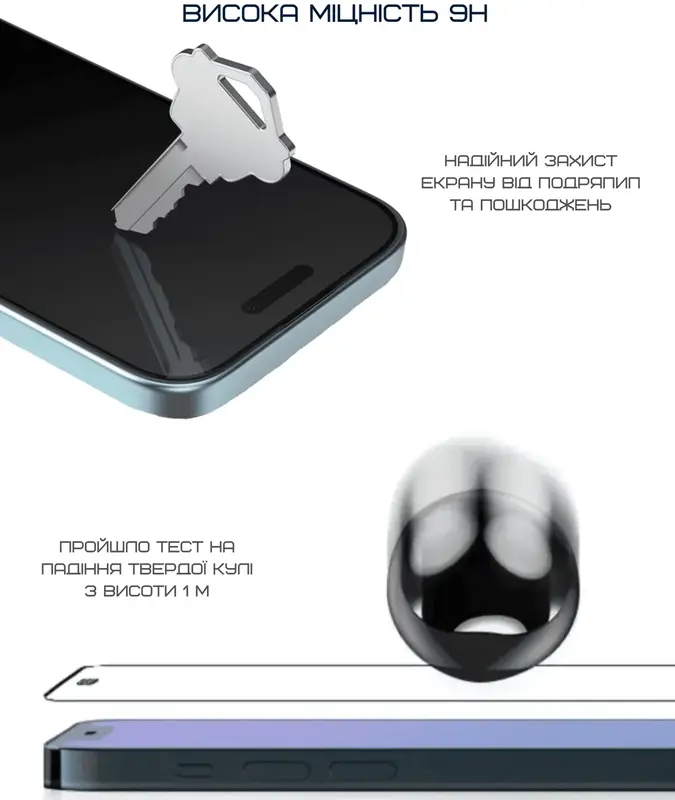 Защитное стекло для iPhone 16 Pro Max Anank 2.5D Privacy(1 pcs)/Curved Clear(1pcs)with installation box (2003215) - фото - №5