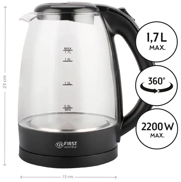 Електрочайник First Austria FA-5404-1-BA - фото - №2