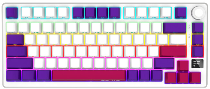 Ігрова клавіатура Lorgar KBP7075W Pro, RGB, WL/BT/USB White - фото - №0