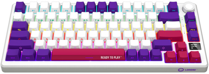 Ігрова клавіатура Lorgar KBP7075W Pro, RGB, WL/BT/USB White - фото - №1