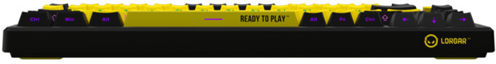 Игровая клавиатура Lorgar KBP7075W Pro Mechanical,RGB,WL/BT/USB Black-Yellow - фото - №5