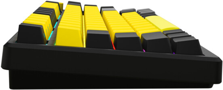 Игровая клавиатура Lorgar KBP7075W Pro Mechanical,RGB,WL/BT/USB Black-Yellow - фото - №6