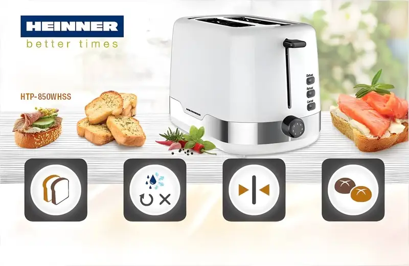 Тостер HEINNER HTP-850WHSS - фото - №4