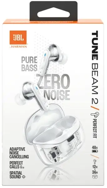 Навушники JBL Tune Beam 2 Прозоро білі - фото - №11