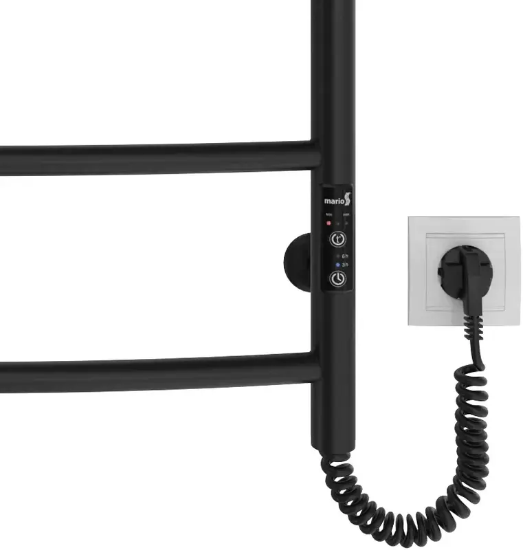 Рушникосушка MARIO електрична Класік НР-I, чорний матовий (2.3.0115.10.BM) - фото - №4