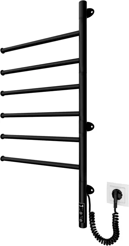 Рушникосушка MARIO електрична Веєр-І, чорний матовий (2.3.0408.11.BM) - фото - №0