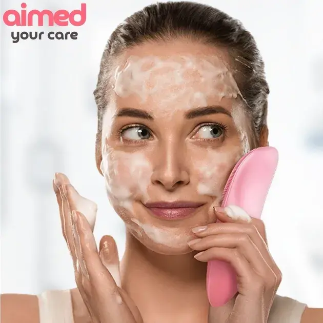 Щітка для чищення обличчя AIMED Face Massage Master, рожевий - фото - №4
