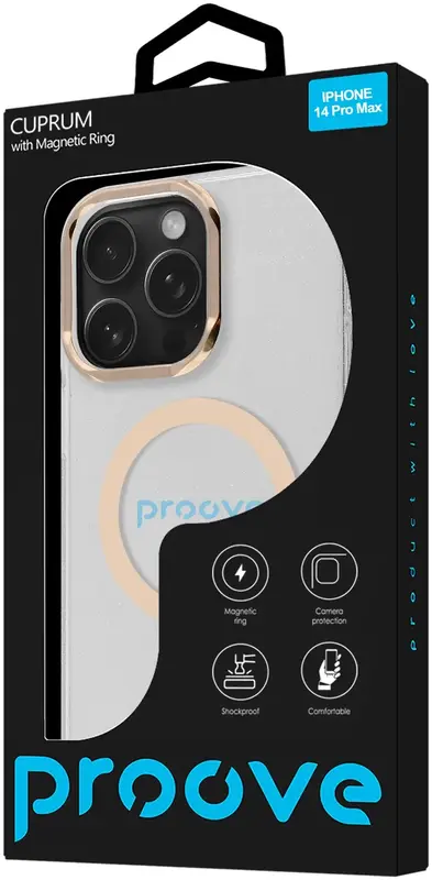 Чохол Proove Cuprum Case with Magnetic Ring iPhone 14 Pro Max (cream) - фото - №2