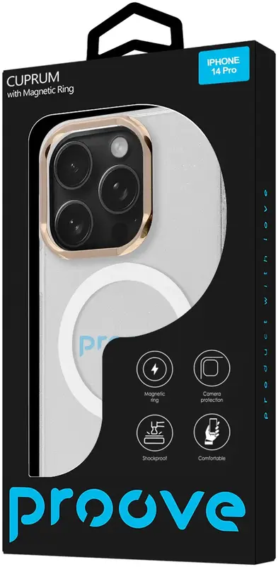 Чохол Proove Cuprum Case with Magnetic Ring iPhone 14 Pro (white) - фото - №2