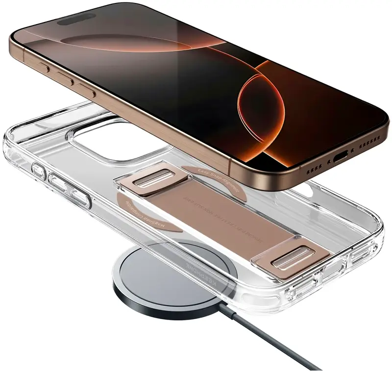 Чохол Keephone MagGrip MagSafe Case for 16 Pro Desert Titanium (KPMAG16PDT) - фото - №4