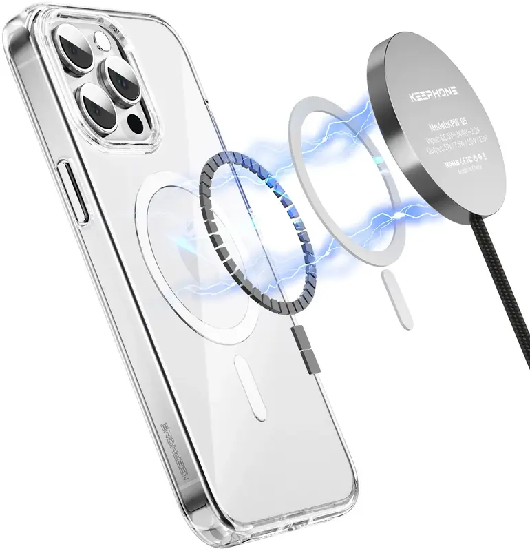Чохол для iPhone 15 Pro Max Keephone Non-yellowing MagSafe (KPNONY15PMCL) - фото - №8