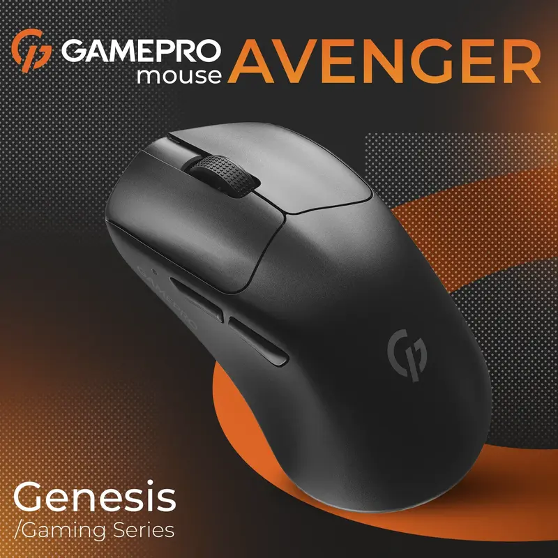 Бездротова мишка Gamepro Genesis Avenger Wireless PAW3311 Ultralight Black (GM096B) - фото - №4