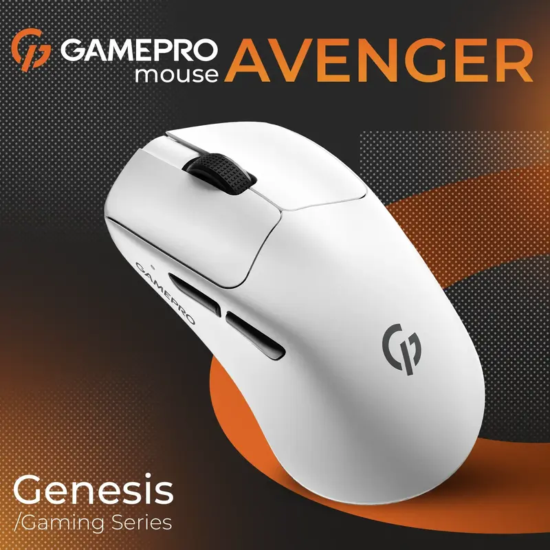 Бездротова мишка Gamepro Genesis Avenger Wireless PAW3311 Ultralight White (GM096W) - фото - №4