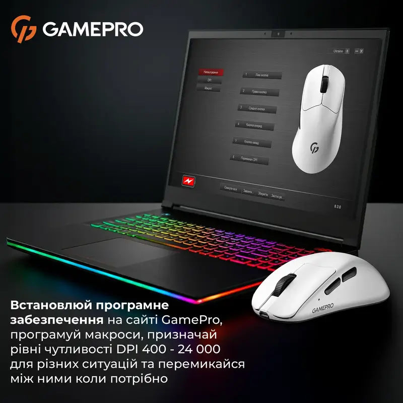 Бездротова мишка Gamepro Genesis Avenger Wireless PAW3311 Ultralight White (GM096W) - фото - №8