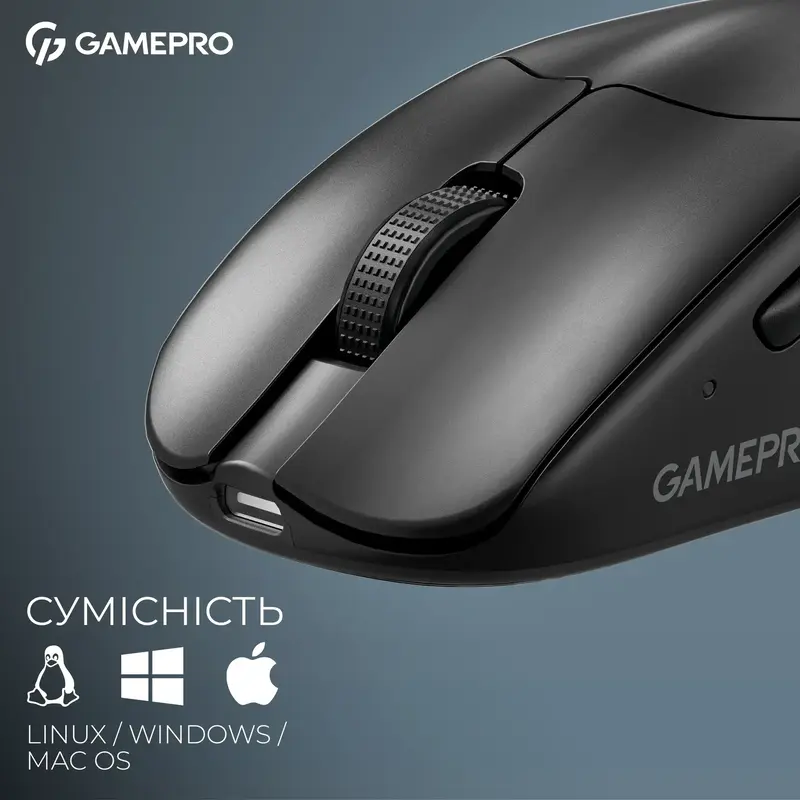 Бездротова ігрова мишка Gamepro Asgard Surt Wireless PAW3395 Soft Touch Ultralight Black (GM017B) - фото - №14